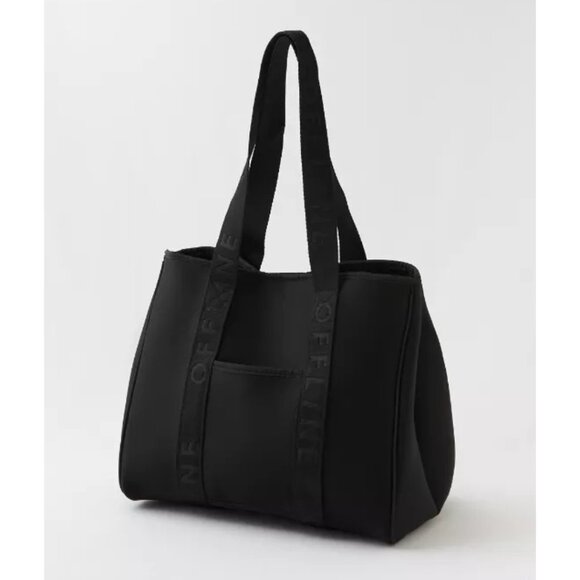 OFFLINE By Aerie Neoprene Tote Bag in Black - Picture 2 of 6